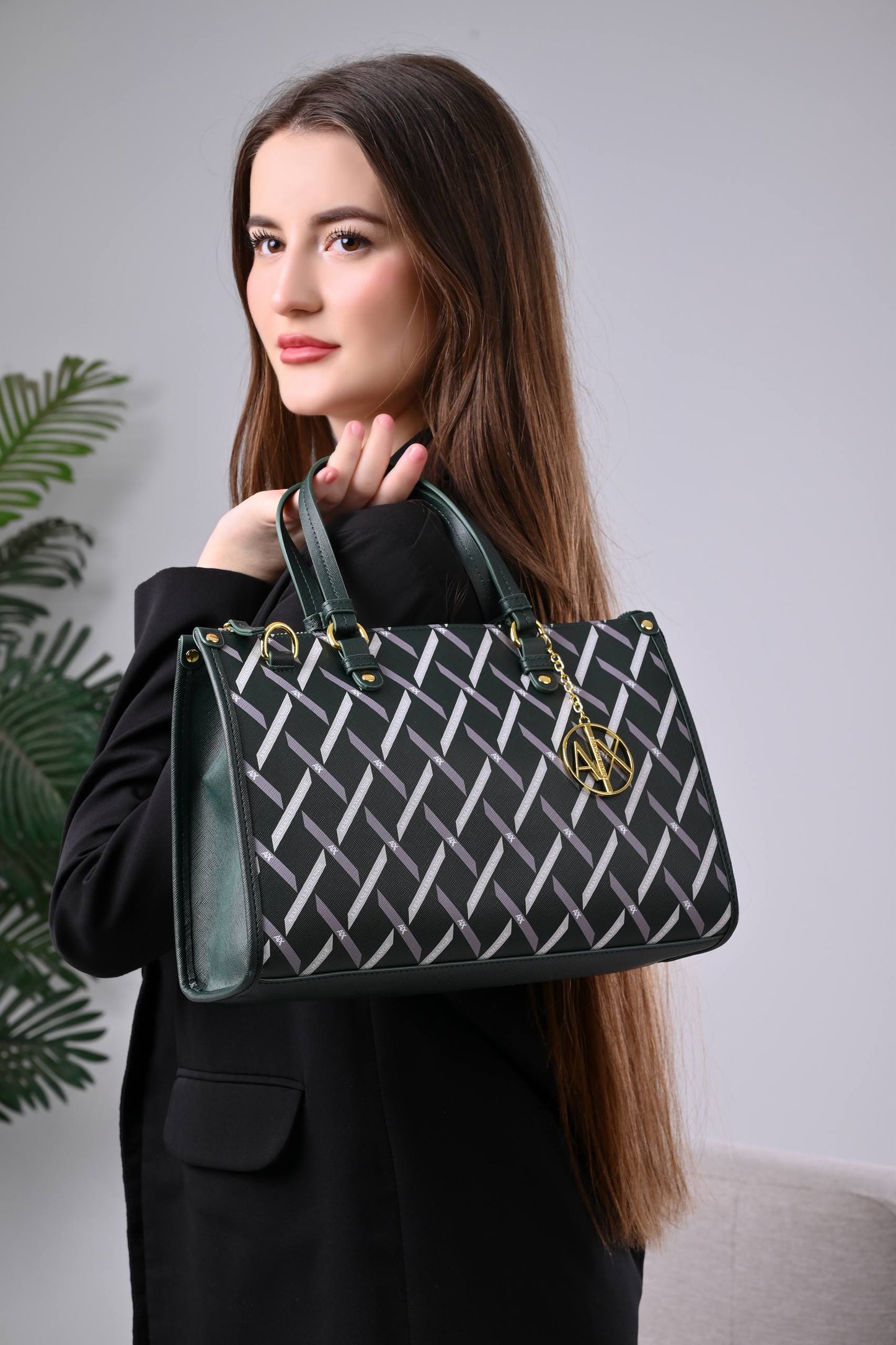 STCH Black Structured Tote Bag