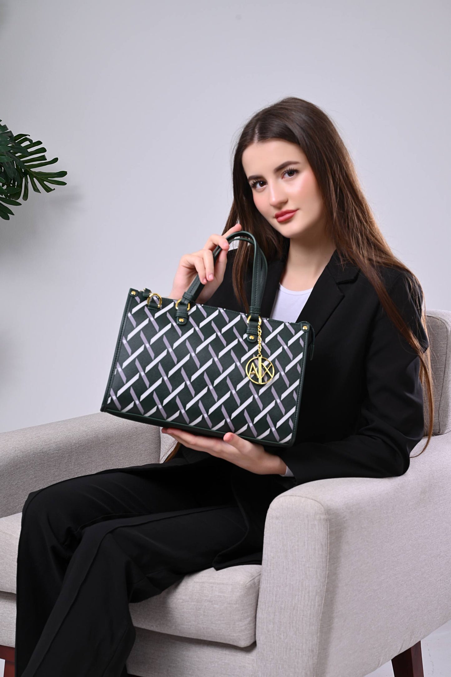 STCH Black Structured Tote Bag